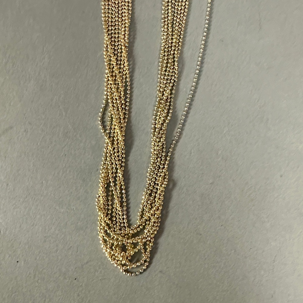Elegant Gold Tone Multi-Strand Necklace - Picture 7 of 7